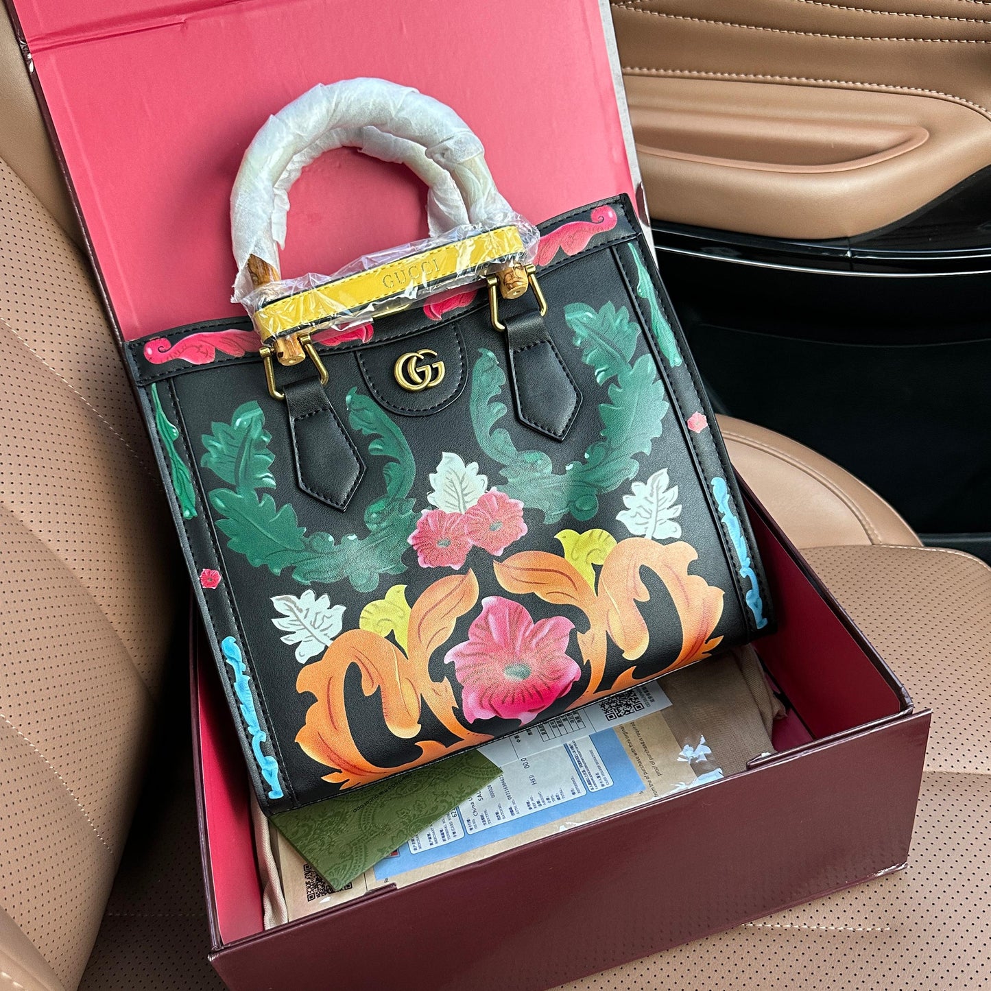GUCCI RESTOCK – Bamboo Series Women Bag (Black/Green)