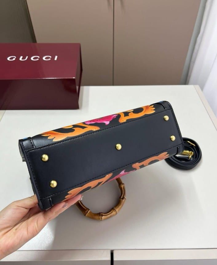 GUCCI RESTOCK – Bamboo Series Women Bag (Black/Green)