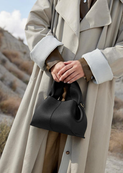 POLENE Numero Neuf Mini – Women Bag (Textured Ebony Edition) (Black)