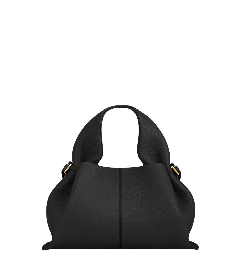 POLENE Numero Neuf Mini – Women Bag (Textured Ebony Edition) (Black)