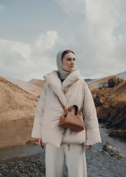 POLENE Numero Neuf Mini – Women Bag (Textured Ebony Edition) (Brown)