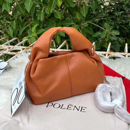 POLENE Numero Neuf Mini – Women Bag (Textured Ebony Edition) (Brown)