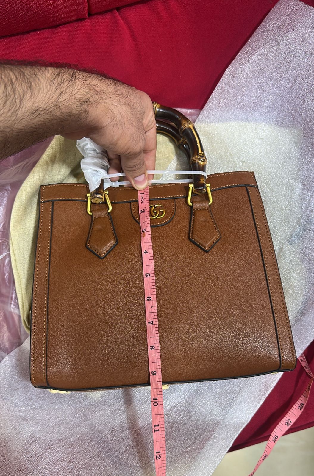 GUCCI Diana NM Bamboo Handle Tote – GG Canvas Women Bag