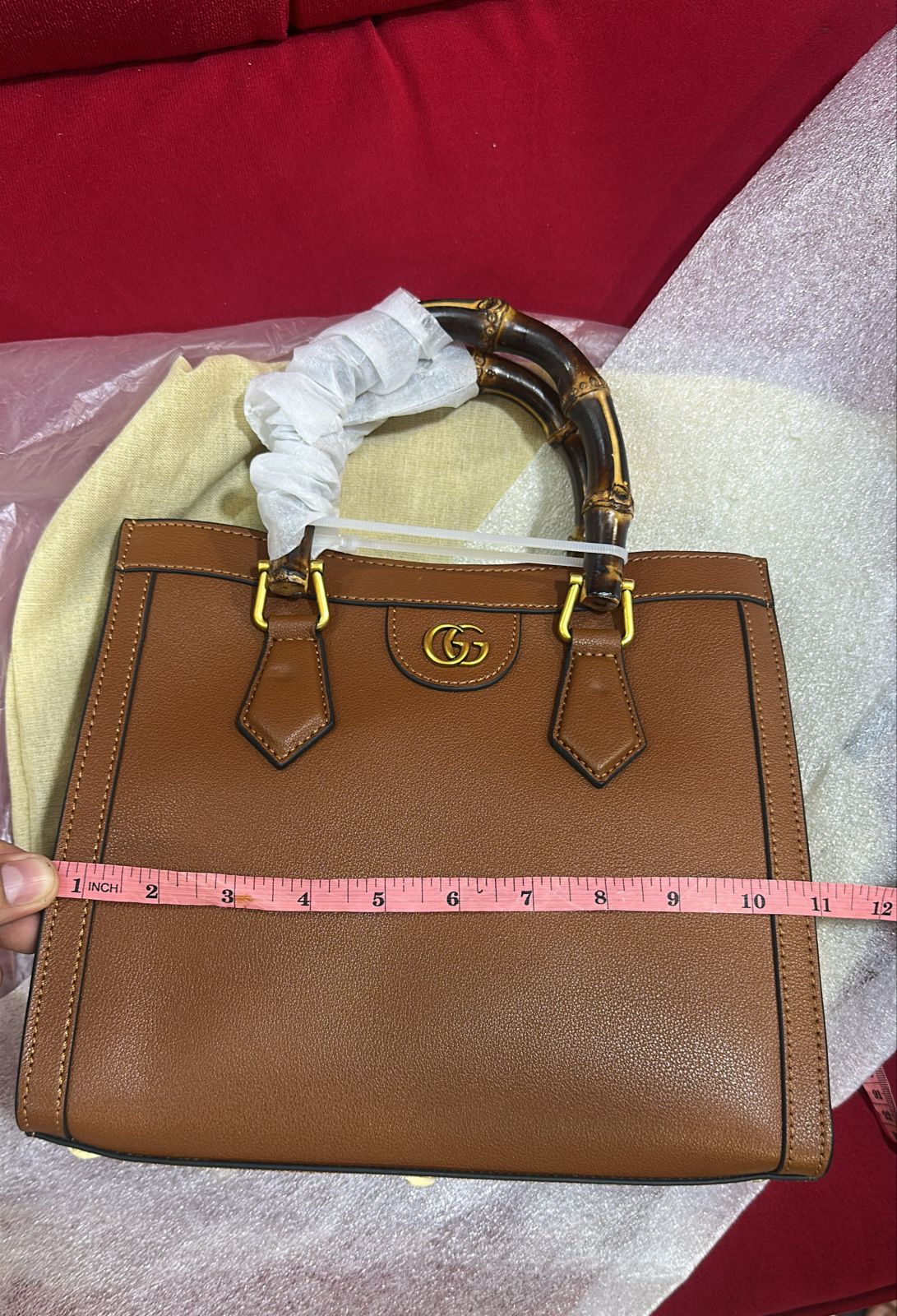 GUCCI Diana NM Bamboo Handle Tote – GG Canvas Women Bag