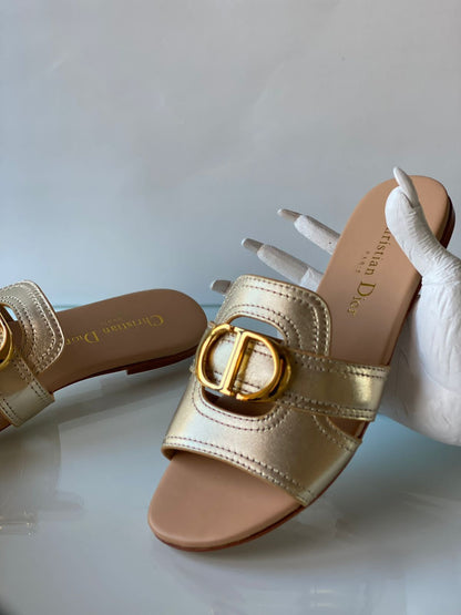 New Arrival – Christian Dior Flats (Golden Beige)