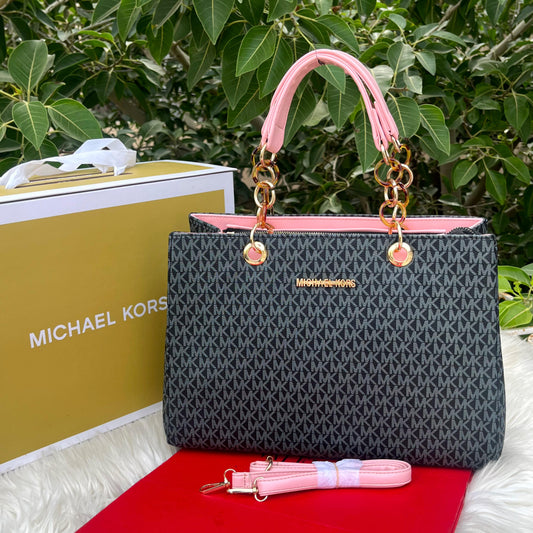 MICHAEL KORS – Elegant Handbag with Long Belt (Black)