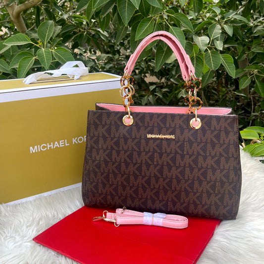 MICHAEL KORS – Elegant Handbag with Long Belt (Brown)