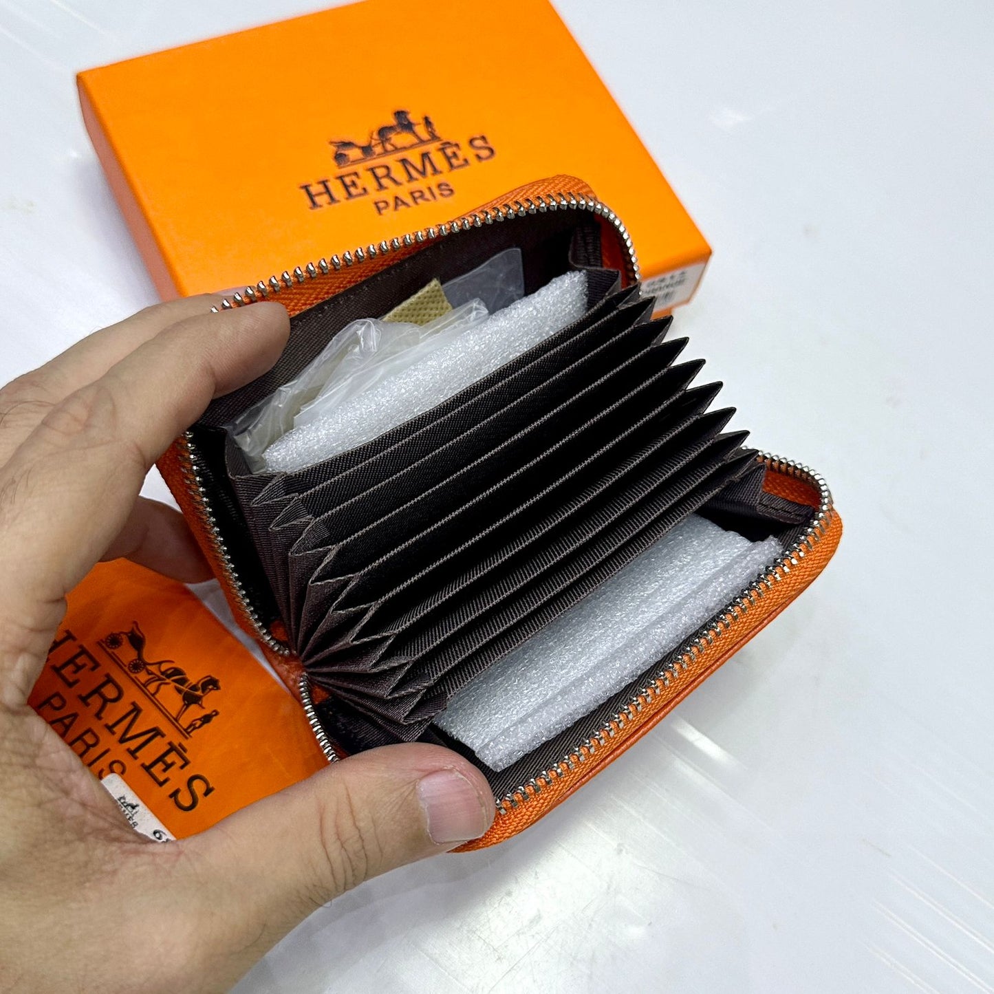Hermès – Mini Wallets / Card Holders (Olive)