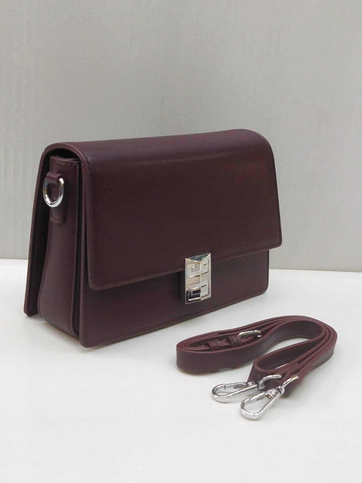 GIVENCHY – Premium Clutch with Long Belt (Chocolate)