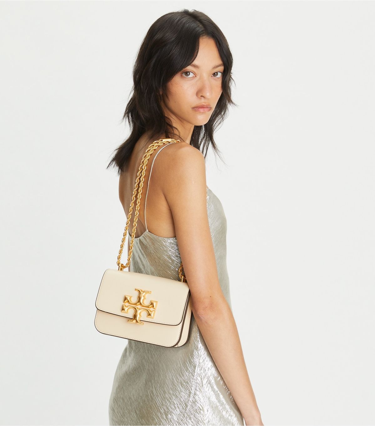 TORY BURCH – Classic Convertible Shoulder Bag (White)