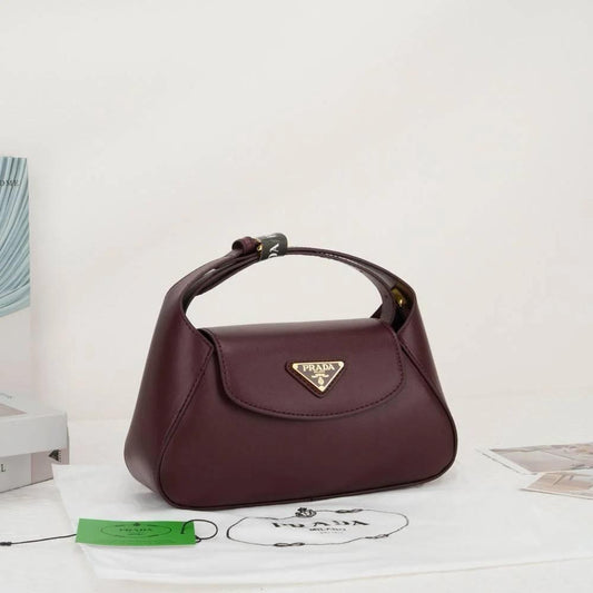 PRADA SMALL FLAP SHOULDER – Women Bag (Maroon)