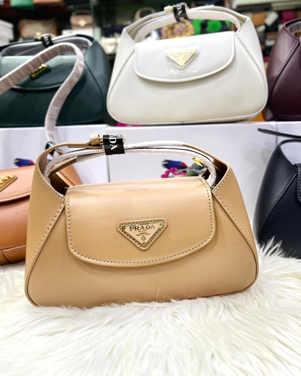 PRADA SMALL FLAP SHOULDER – Women Bag (Beige)
