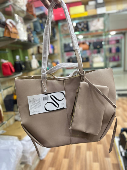 POLÈNE CYME EDITION TEXTURED TAUPE – Women Bag (Beige)