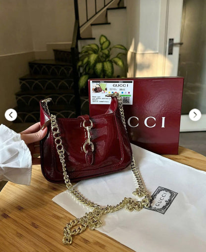 GUCCI JACKIE NOTTE MINI – Women Shoulder Bag (Maroon)