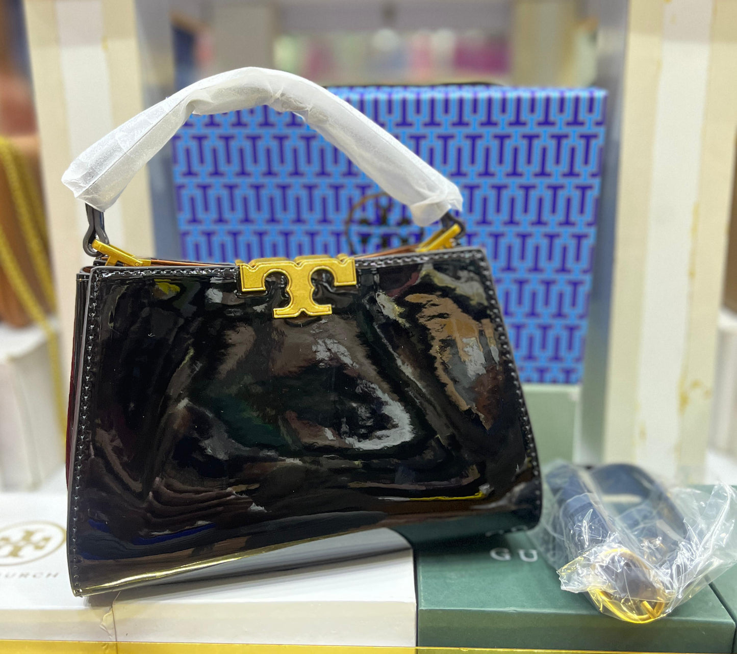 TORY BURCH MINI ELEANOR SATCHEL – Women Bag (Black)