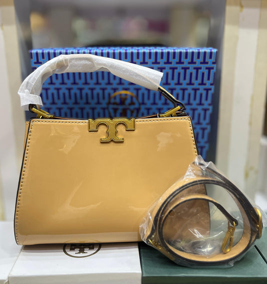 TORY BURCH MINI ELEANOR SATCHEL – Women Bag (Beige)