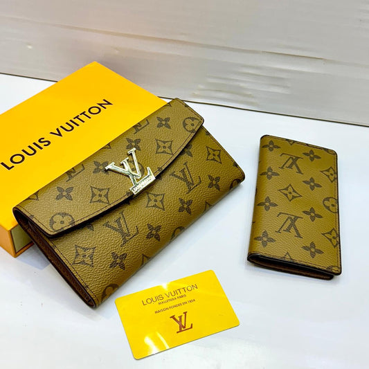 LOUIS VUITTON BRANDED WALLET WITH CARD HOLDER – Women Wallet (Mustard)