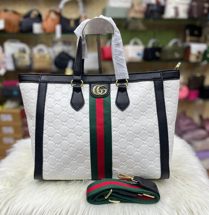 GUCCI SOFT LEATHER TOTE BAG – Women Bag (White)