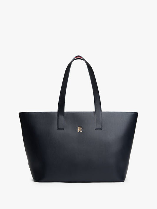 TOMMY HILFIGER ICONIC TOTE BAG – Women Bag (Black Design 2)