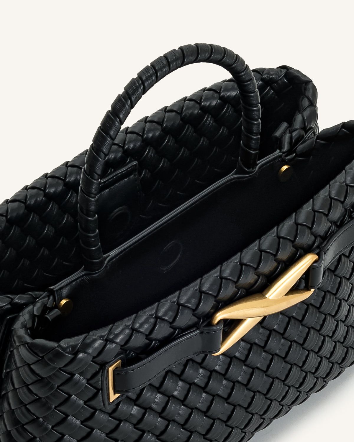 JW PEI ELORA WOVEN TOTE BAG – Women Bag (Black)