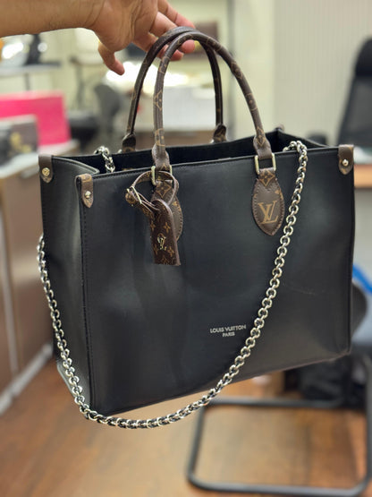 Louis Vuitton OnTheGo GM – Bicolour Monogram Empreinte Leather Tote Bag (Black)