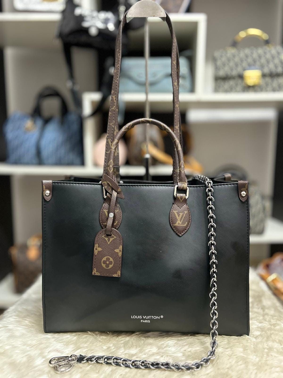 Louis Vuitton OnTheGo GM – Bicolour Monogram Empreinte Leather Tote Bag (Black)