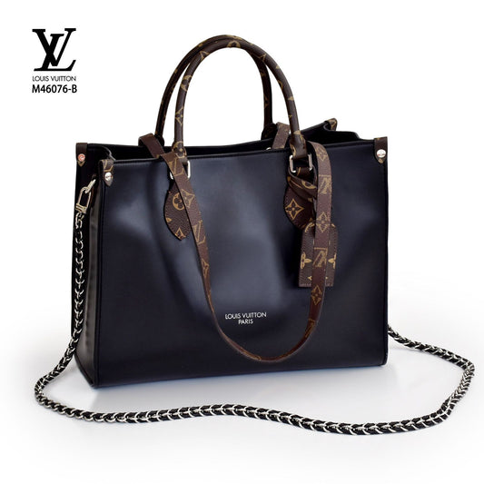 Louis Vuitton OnTheGo GM – Bicolour Monogram Empreinte Leather Tote Bag (Black)