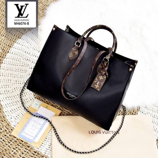Louis Vuitton OnTheGo GM – Bicolour Monogram Empreinte Leather Tote Bag (Black)