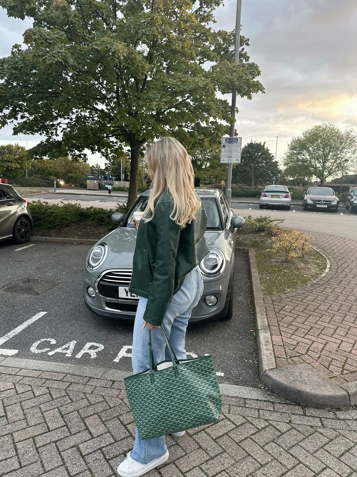 GOYARD 2 Pcs Set – Women Bag with Pouch (Green)