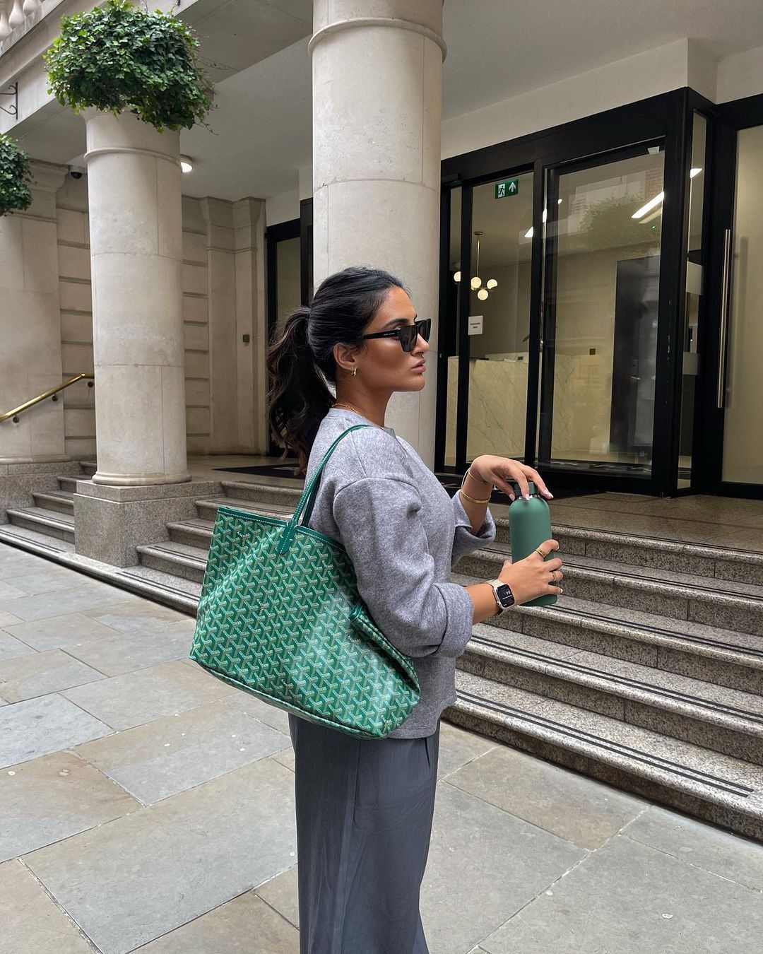 GOYARD 2 Pcs Set – Women Bag with Pouch (Green)