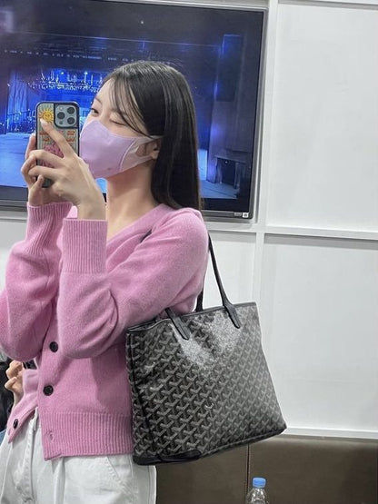 GOYARD 2 Pcs Set – Women Bag with Pouch (Black)