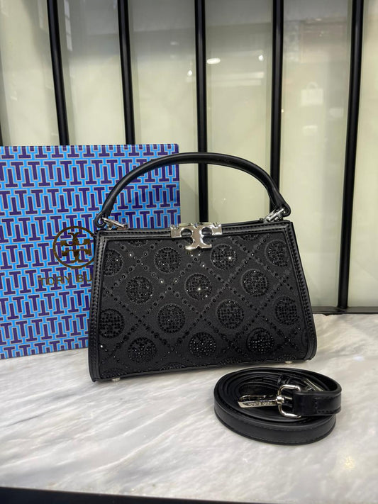 TORY BURCH Mini Eleanor Soft Satchel – Women Bag (Black)