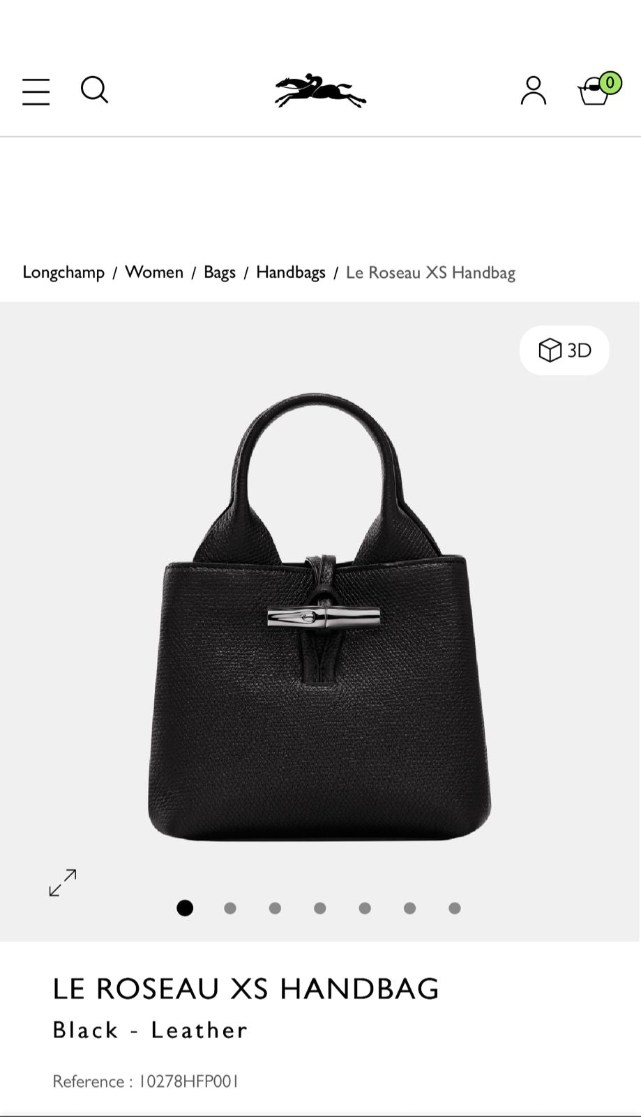 LONGCHAMP Le Roseau XS Handbag – Women Bag (Black)