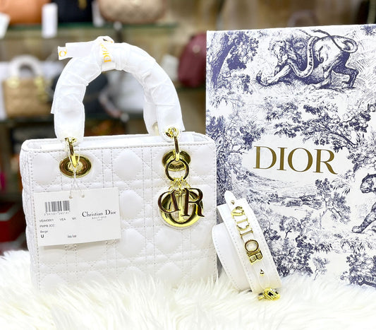 DIOR – Medium Lady Dior My ABCDior Women Bag (White)