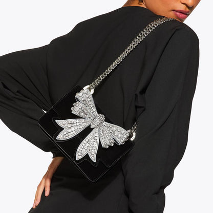 KURT GEIGER – Small Shoreditch Bow Women Bag (Silver & Black)