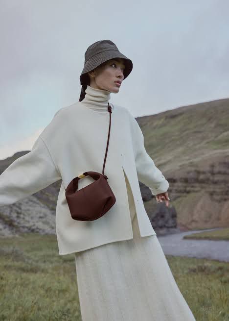 POLÈNE BÉRI – Edition Textured Taupe Women Bag (Red)