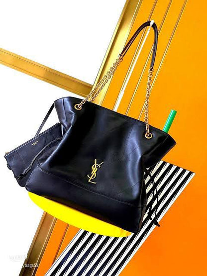 YSL – Luxury Leather Women Tote Bag (Black)