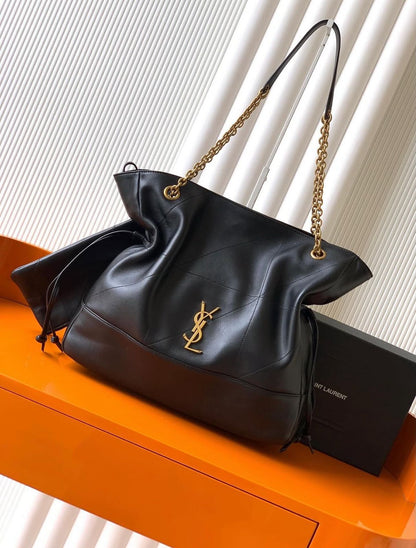 YSL – Luxury Leather Women Tote Bag (Black)
