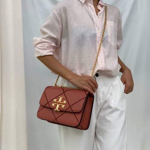TORY BURCH ELEANOR – Diamond Women Bag (Brown)