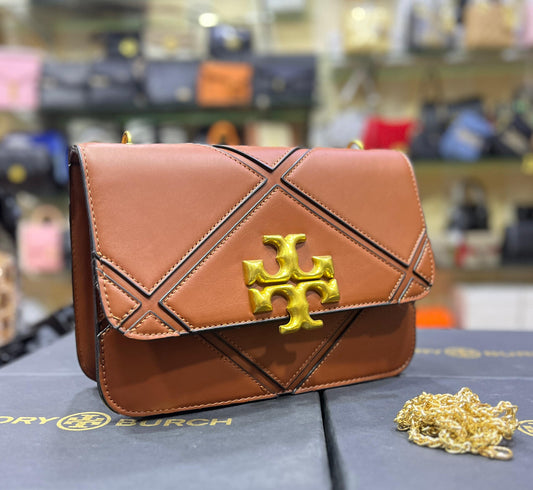 TORY BURCH ELEANOR – Diamond Women Bag (Brown)