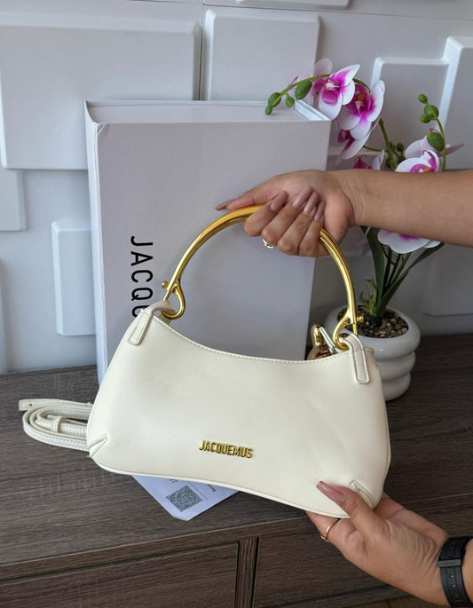 JACQUEMUS – Le Bisou Mousqueton Women Bag (White)