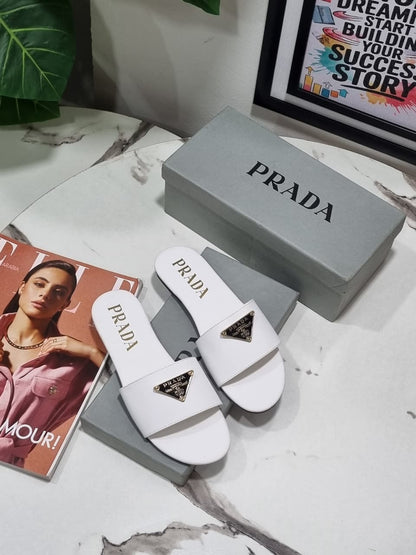PRADA – New Arrival Women Slippers (White)