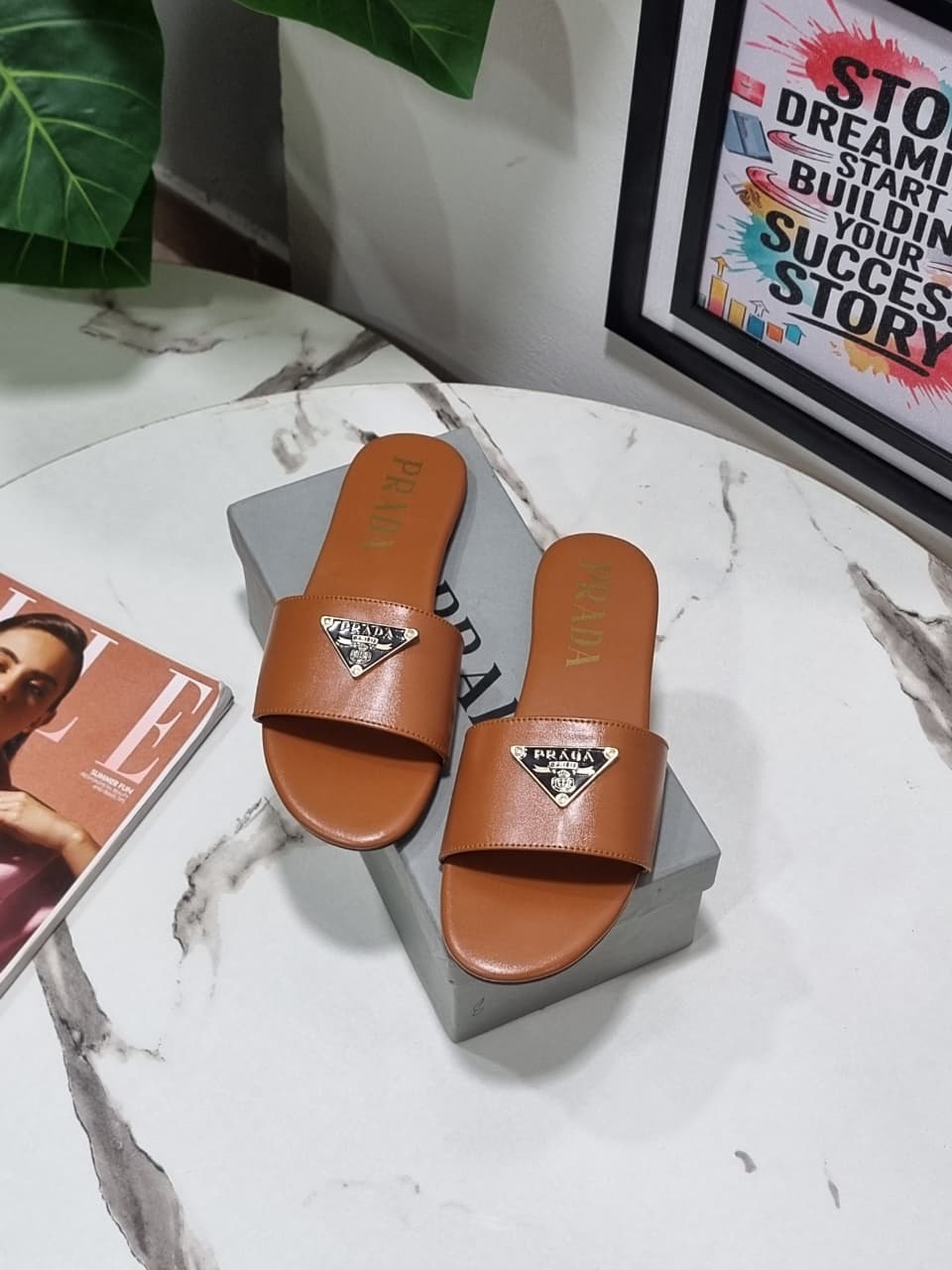 PRADA – New Arrival Women Slippers (Brown)