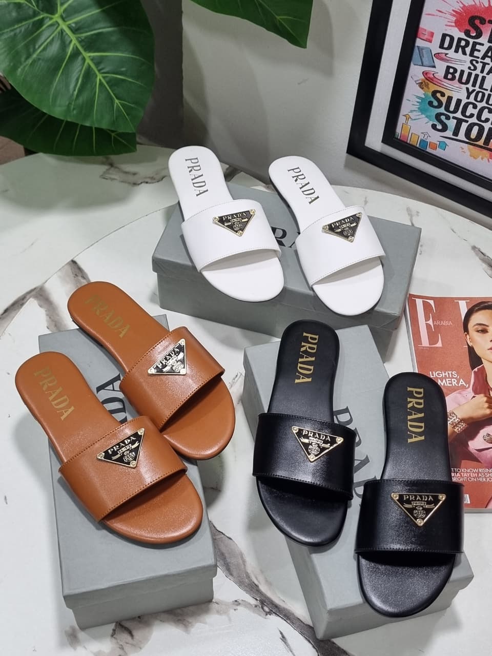 PRADA – New Arrival Women Slippers (White)
