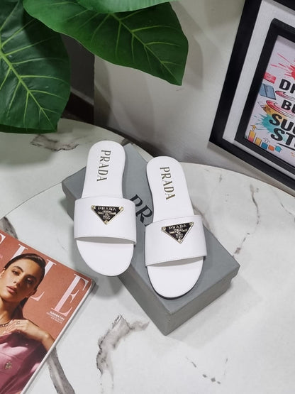 PRADA – New Arrival Women Slippers (White)