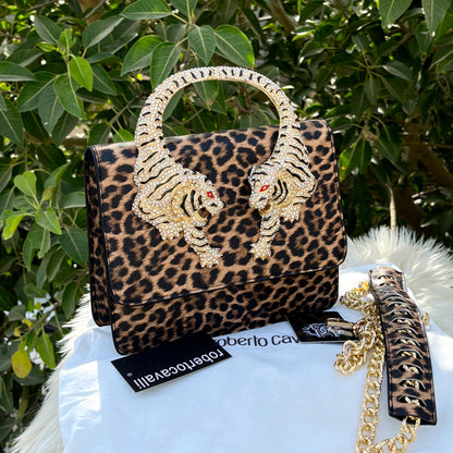 ROBERTO CAVALLI – Luxury Women Handbag (Beige Brown)