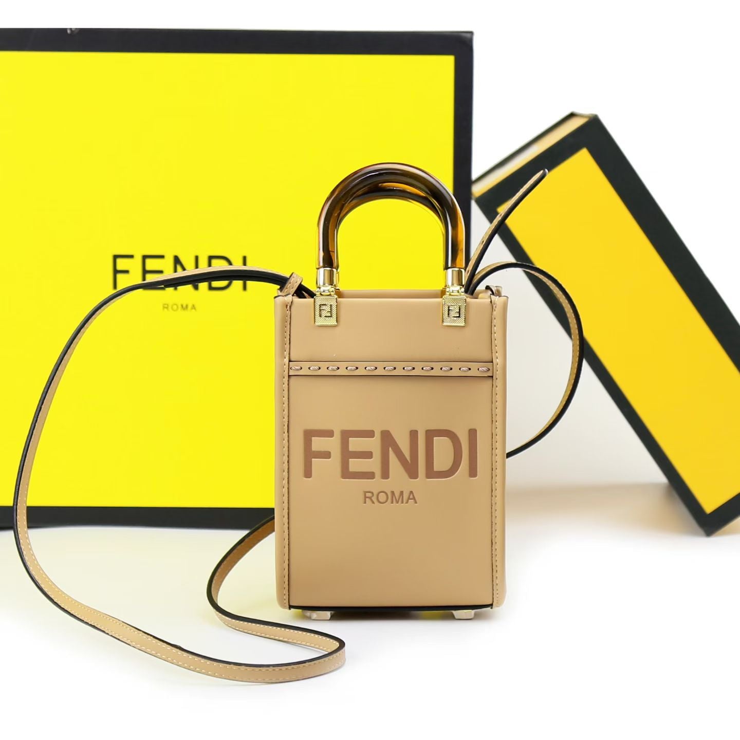 FENDI – Luxury Leather Women Bag (Beige)