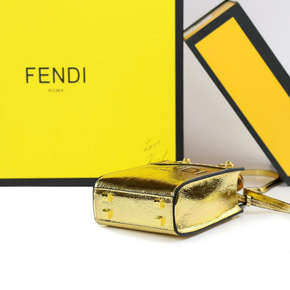 FENDI – Luxury Leather Women Bag (Golden)