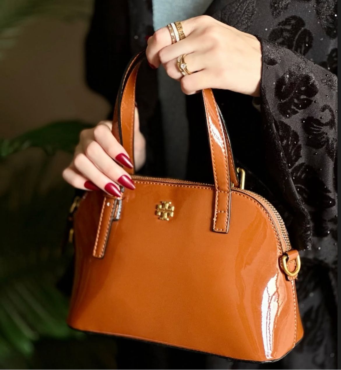 TORY BURCH – Emerson Mini Dome Satchel Women Bag (Brown)