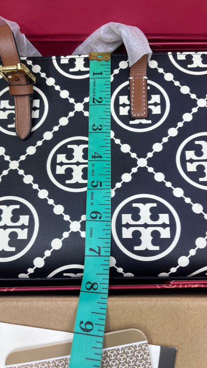 Tory Burch Mini T Monogram Tote – Women Bag (Premium Leather Edition) (Black)